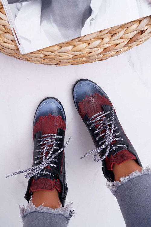 Жіночі шкіряні черевики Чоботи Maciejka Чорні 03190-01