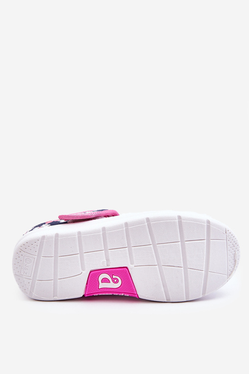 Дитячі балерини в квіточках темно-синьо-рожевих Ноа