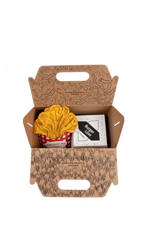 Веселкові шкарпетки Картопля фрі на винос 4 пари