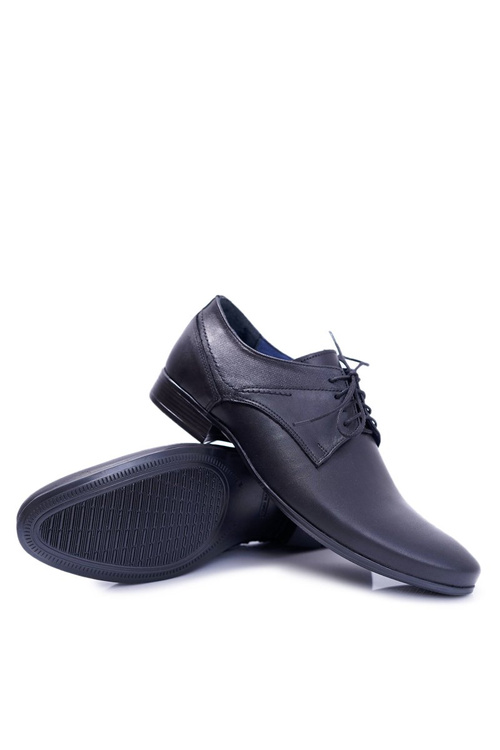 Нікополь 1622 Чоловічі чорні шкіряні візитні напівчоботи