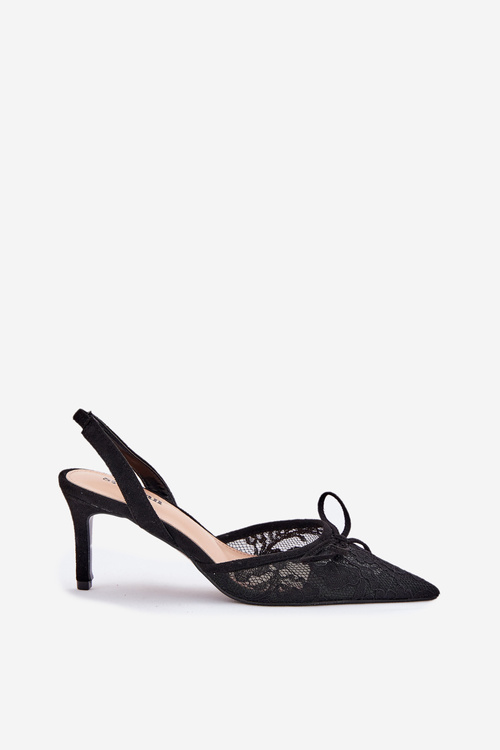 Лаконічні Туфлі З Відкритою Пятою Чорні Annivirae