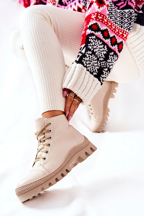 М'які шкіряні кросівки Черевики Beige Madisson