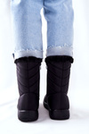 Високі жіночі утеплювальні чоботи Luxina чорного кольору