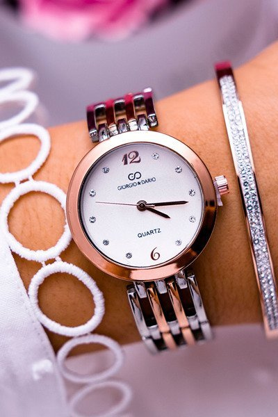 Жіночий годинник Giorgio & Dario Silver Copper Fargin