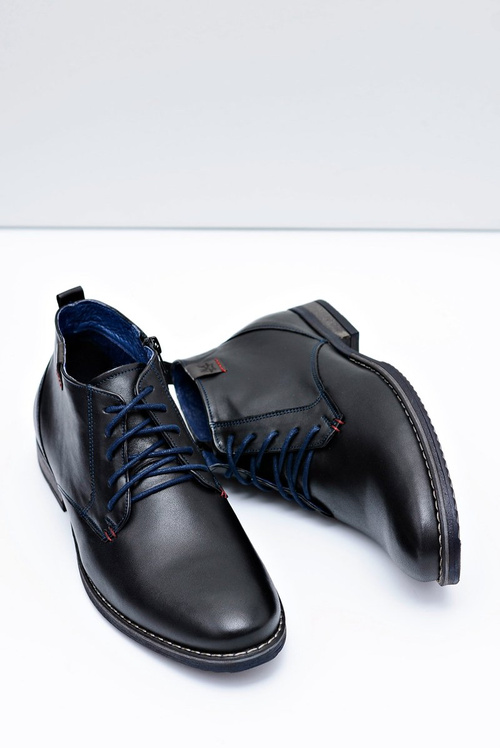 Чорні чоловічі шкіряні чоботи Нікополь 672