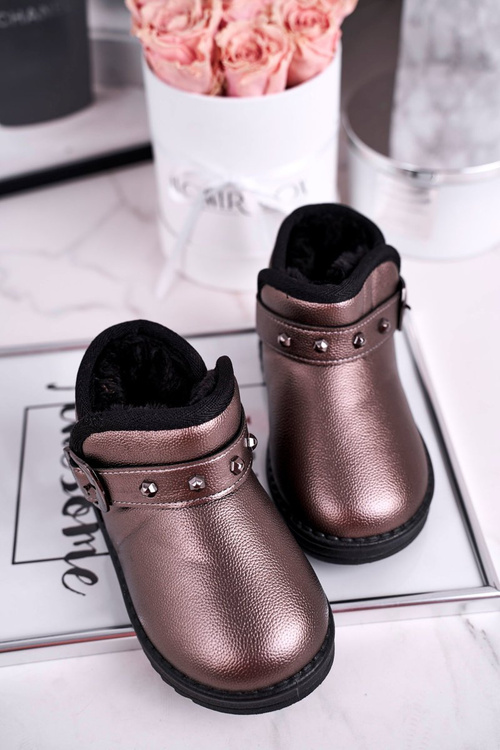 Дитячі снігові черевики теплі з хутром сірі Jinnie