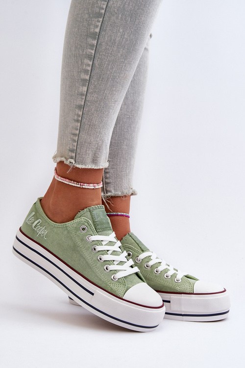 Жіночі кросівки на масивній підошві Lee Cooper LCW-24-31-2217 зелені