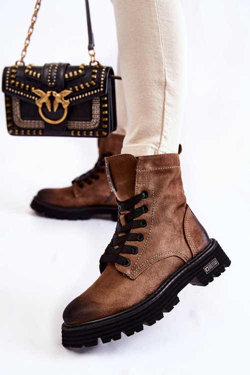 Жіночі замшеві чоботи Big Star KK274504 Коричневі