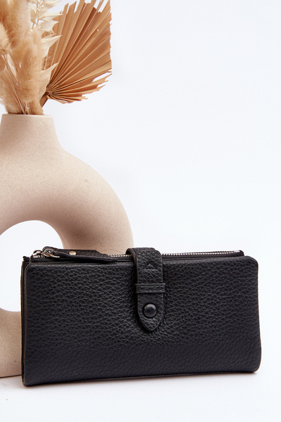 Жіночий місткий гаманець чорний Aenima