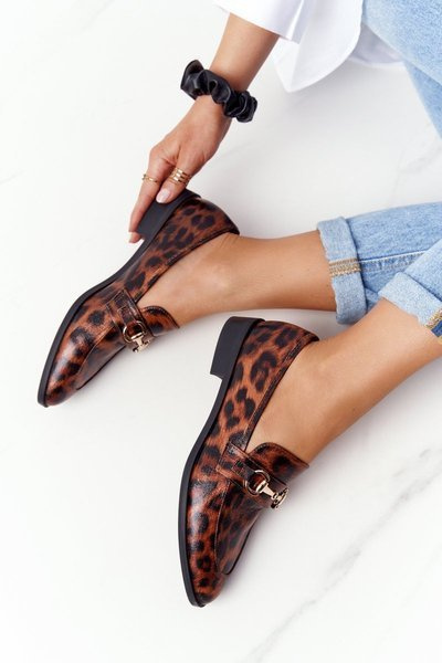 Елегантні жіночі лофери S.Barski Leopard