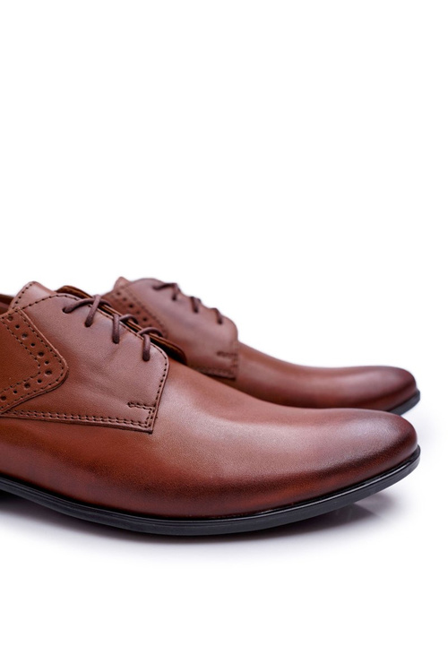 Чоловічі елегантні шкіряні коричневі напівчоботи Bednarek Westero