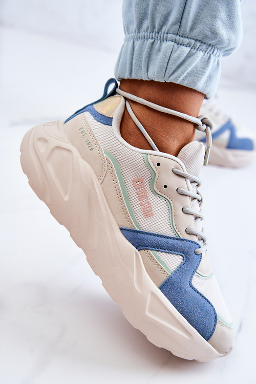 Жіночі кросівки Memory Foam Big Star JJ274600 Бежево-Сині