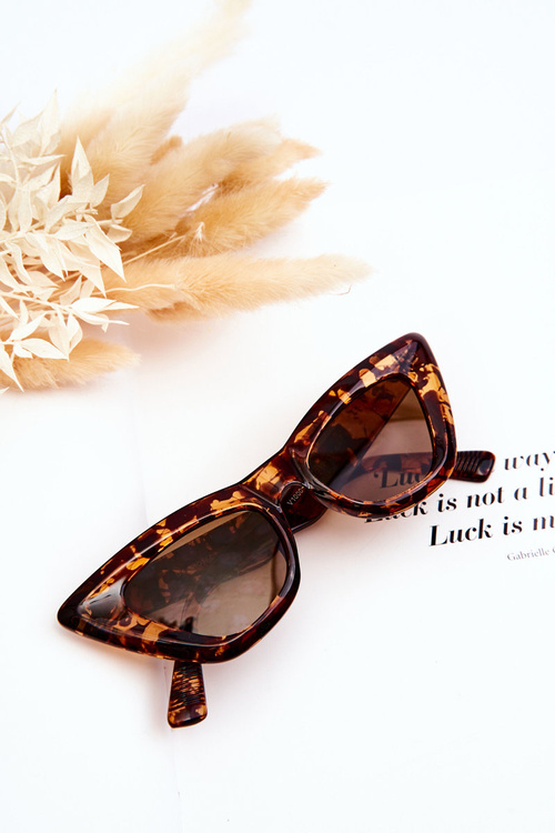 Жіночі сонцезахисні окуляри Cat's Eye V100045 Коричневі