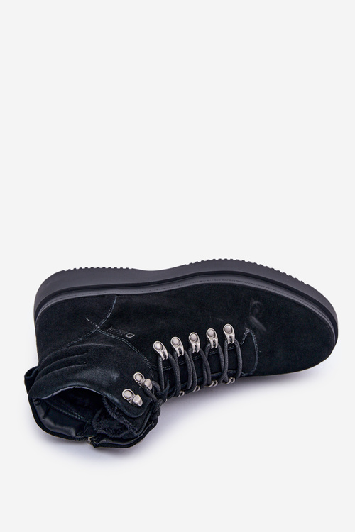 Чоловічі замшеві утеплені чоботи Big Star OO174187 Чорні