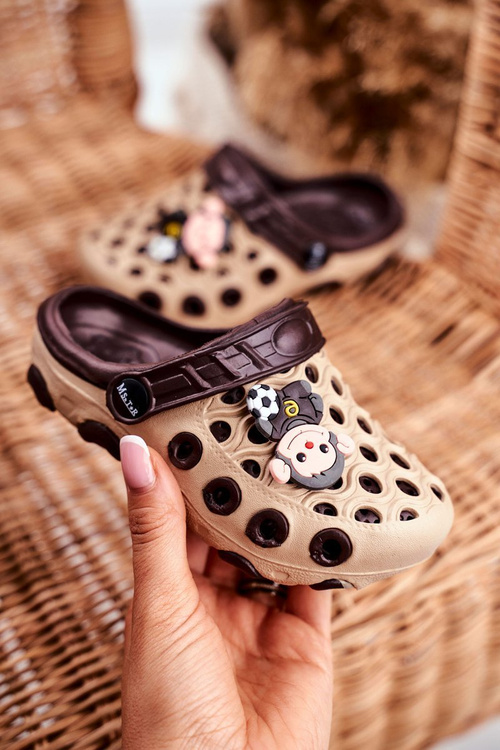 Дитяче взуття Foam Slides Brown Monkey Footballer 