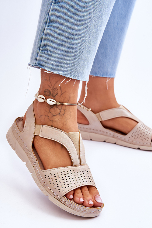 Жіночі шкіряні сліпони бежеві Lora