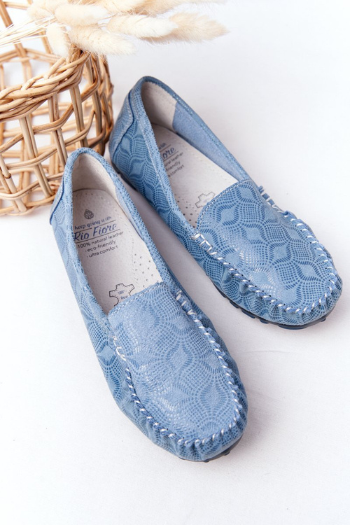 Жіночі шкіряні лофери RIO FLORE Eco-Friendly Blue