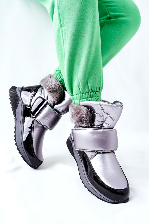 Жіночі зимові черевики сірі Evamia