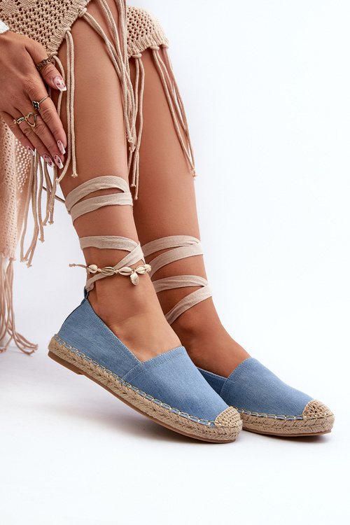 Еспадрільї з екошкіри на зав'язках кольору Gold Ismanne