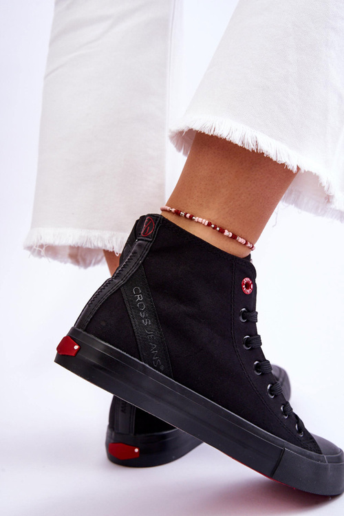 Жіночі класичні високі кросівки Cross Jeans LL2R4088C чорні