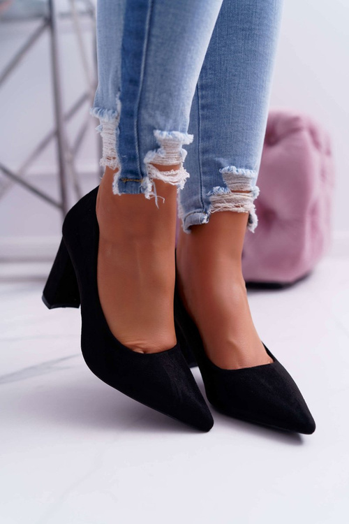 Жіночі туфлі на шпильці Suede Black Eriela