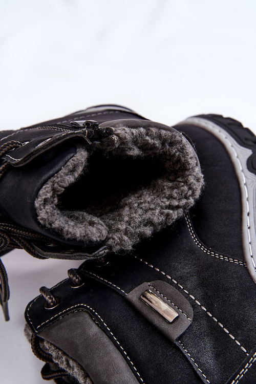 Жіночі черевики Trapper теплі на блискавці чорні Jake