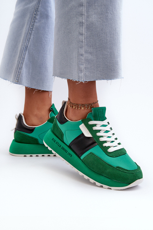 Жіночі кросівки на платформі Big Star NN274501 Memory Foam System Green