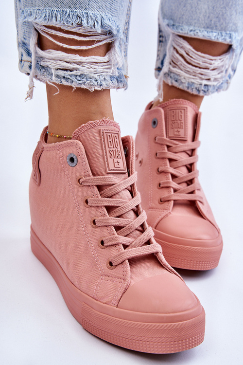 Високі кросівки Hidden Wedge Big Star LL274036 Рожеві