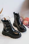 Чорні чоботи на підкладці для дівчинки