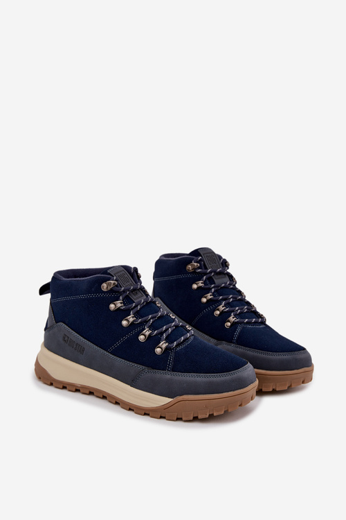 Замшеве Чоловіче Туристичне Взуття Big Star SS174264 Темно-синє