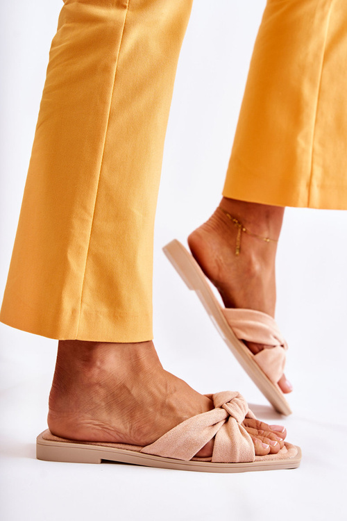 Жіночі модні замшеві тапочки голого кольору Lorrie