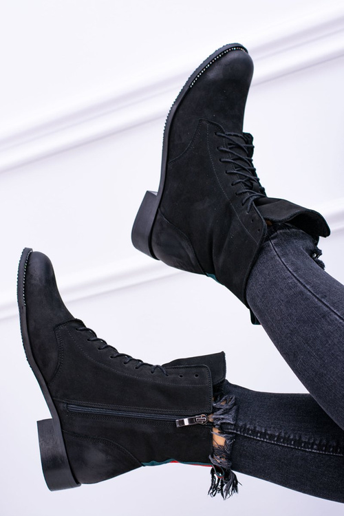 Шкіряні чорні жіночі черевики The Island