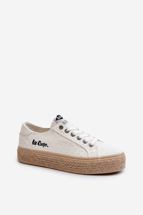 Кросівки з косою Lee Cooper LCW-24-44-2410 Білі