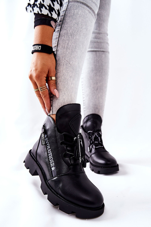 Чоботи з флісовою підкладкою Sergio Leone Black TR740