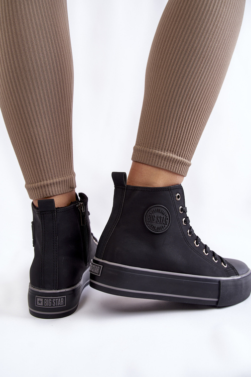 Жіночі високі утеплені кросівки Big Star KK274173 Чорні