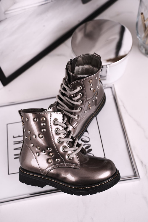 Дитячі утеплені чоботи Shiny Grey Fame