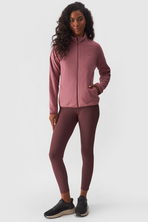 Жіночий звичайний фліс з коміром-стійкою 4F 4FWMM00TFLEF294-53S Рожевий