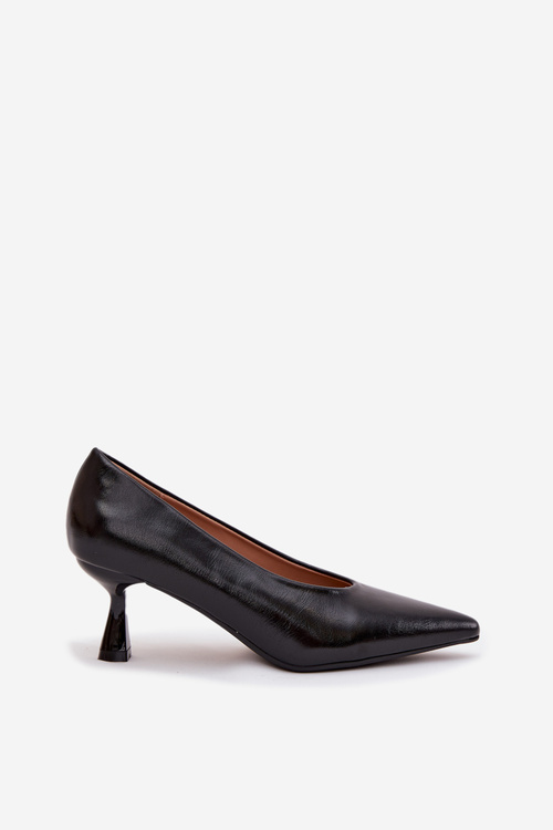 Лаковані туфлі на високій підборам чорні Gavrielle