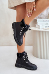 Жіночі утеплені ботильйони на блискавці чорного кольору Mevanisa