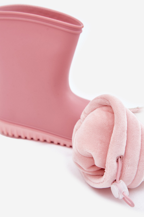 Дитячі гумові чоботи з утеплювачем рожеві Odirisse