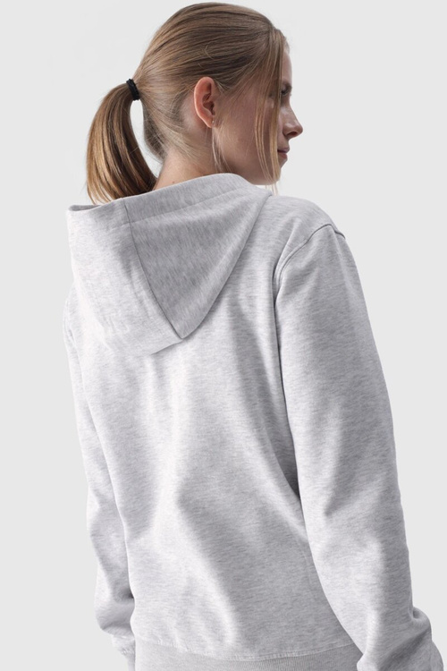 Жіноча толстовка на блискавці бавовна 4F сіра 4FWMM00TSWSF1467-27M