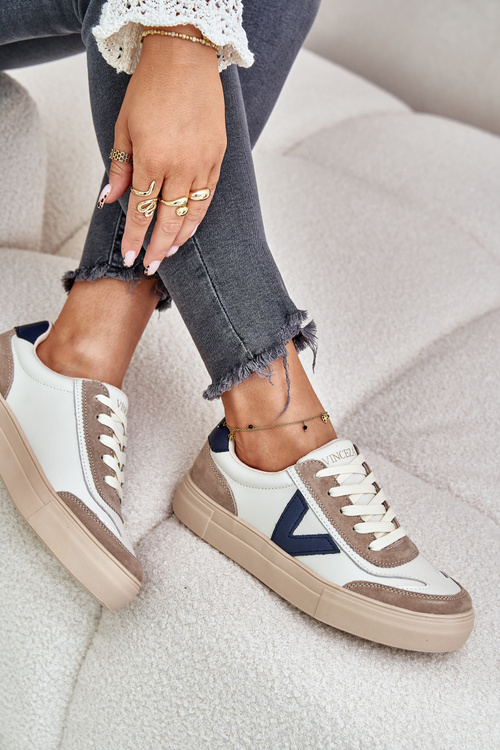 Жіночі шкіряні кросівки Vinceza 7923 Beige