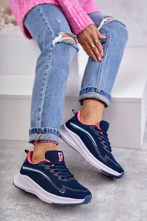 Жіноче модне спортивне взуття Кросівки темно-сині Ida