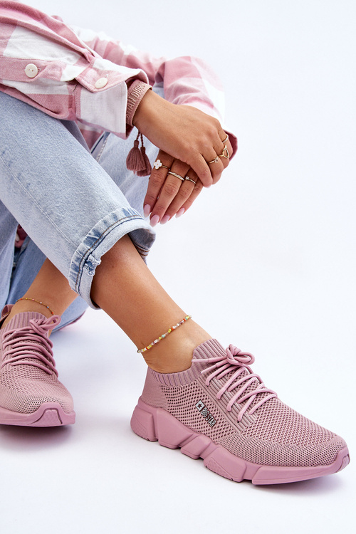 Жіночі світлі кросівки Memory Foam System Big Star JJ274266 Рожеві