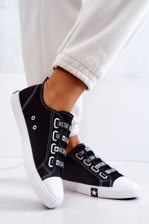 Жіночі кросівки зі шнурком BIG STAR HH274098 Чорні