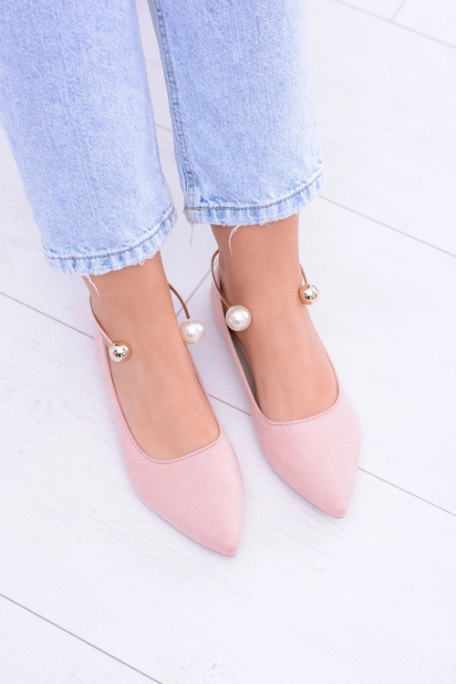 Рожеві балерини з гострим браслетом Mami