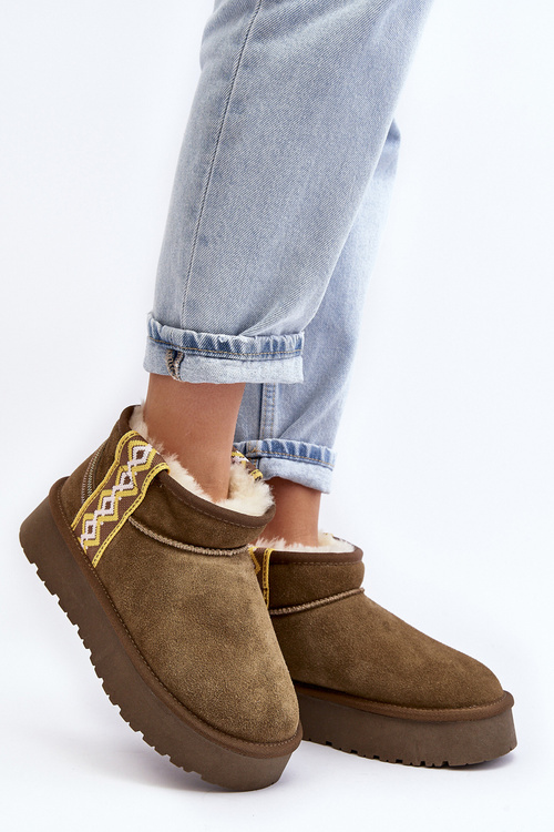 Шкіряні Замшеві Черевики На Снігу Жіночі Зелені Vebissat