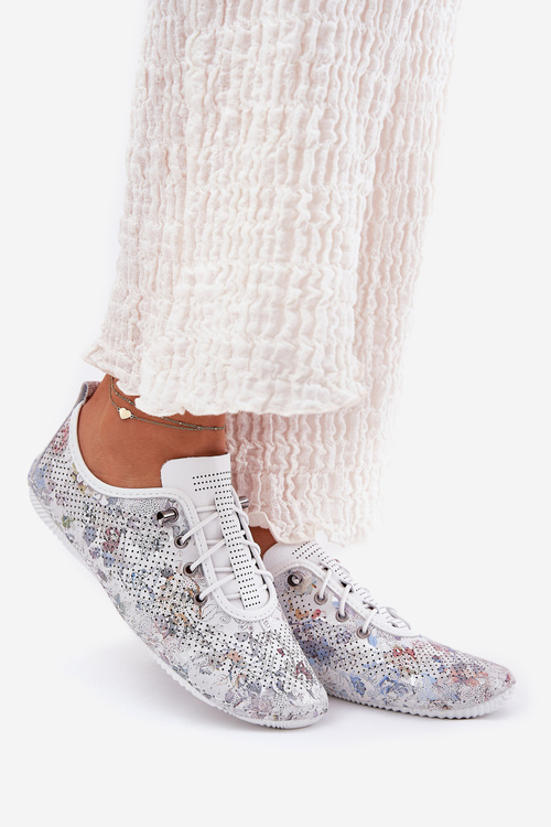 Жіноче Шкіряне Взуття З Природної Шкіри З Малюнком Artiker 56C2688 Білі