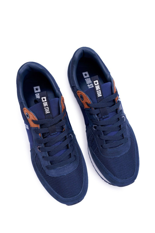Спортивне чоловіче взуття Big Star Suede Leather Navy Blue DD174321