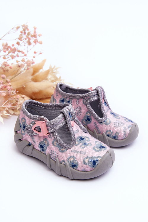 Блискуче взуття Papcie Befado 110P474 сіро-рожевий